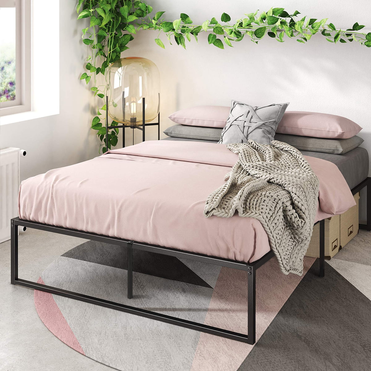 14/16.5"  Platform Bed Frame, Twin/Full/Queen/King Size High Weight ...