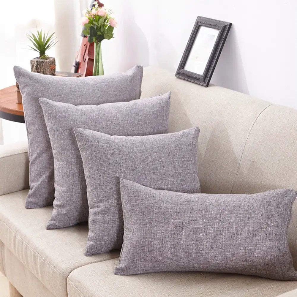1pc Multi size Simple Fashion Throw Pillow Cases Linen Decorative ...