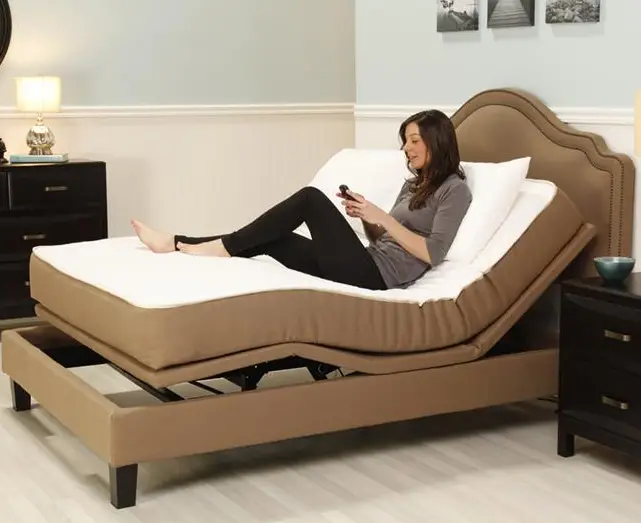 Adjustable Queen Bed with Lifetime Hybrid Mattress