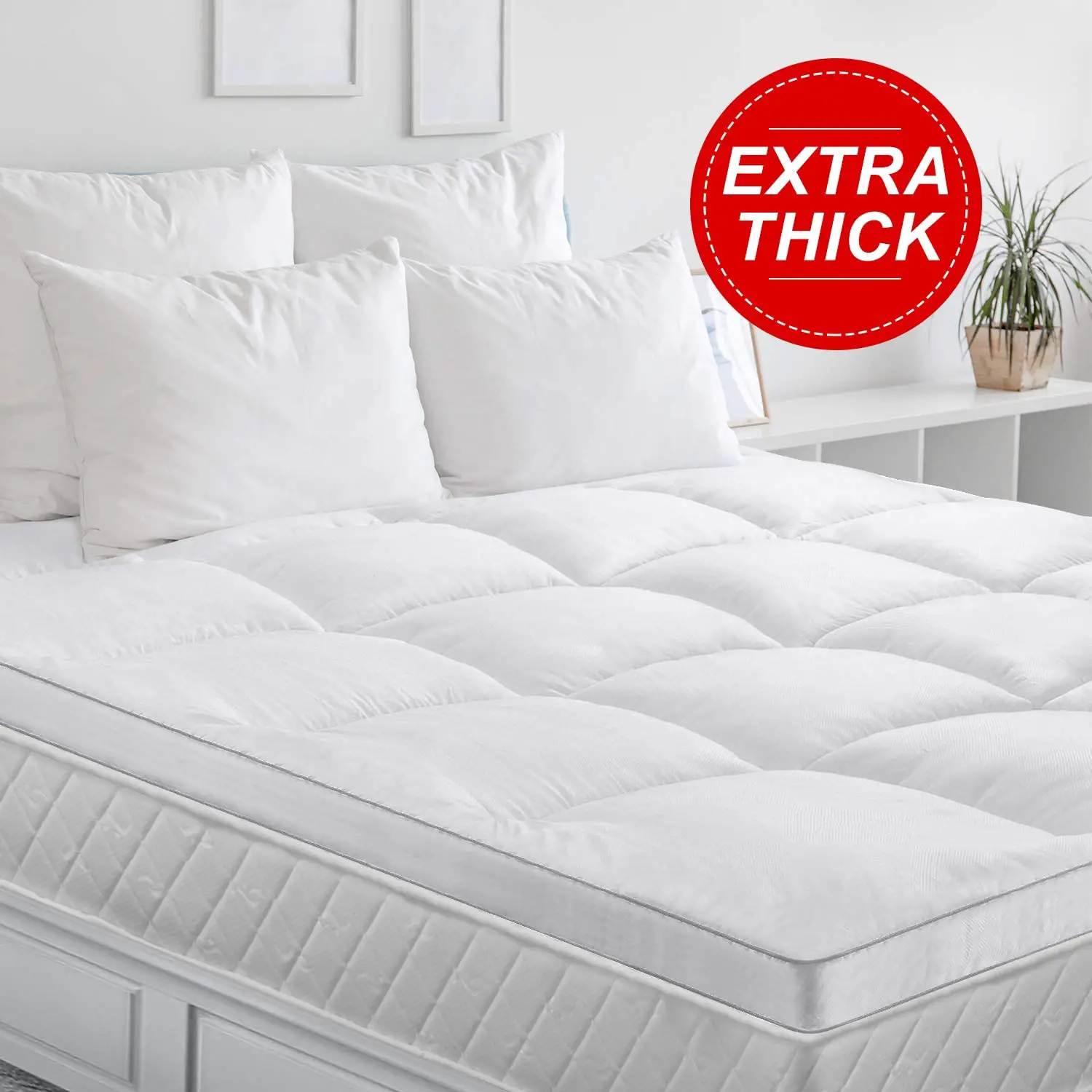 Amazon.com: BedStory Extra Thick Mattress Topper 2.5inch Full Size ...