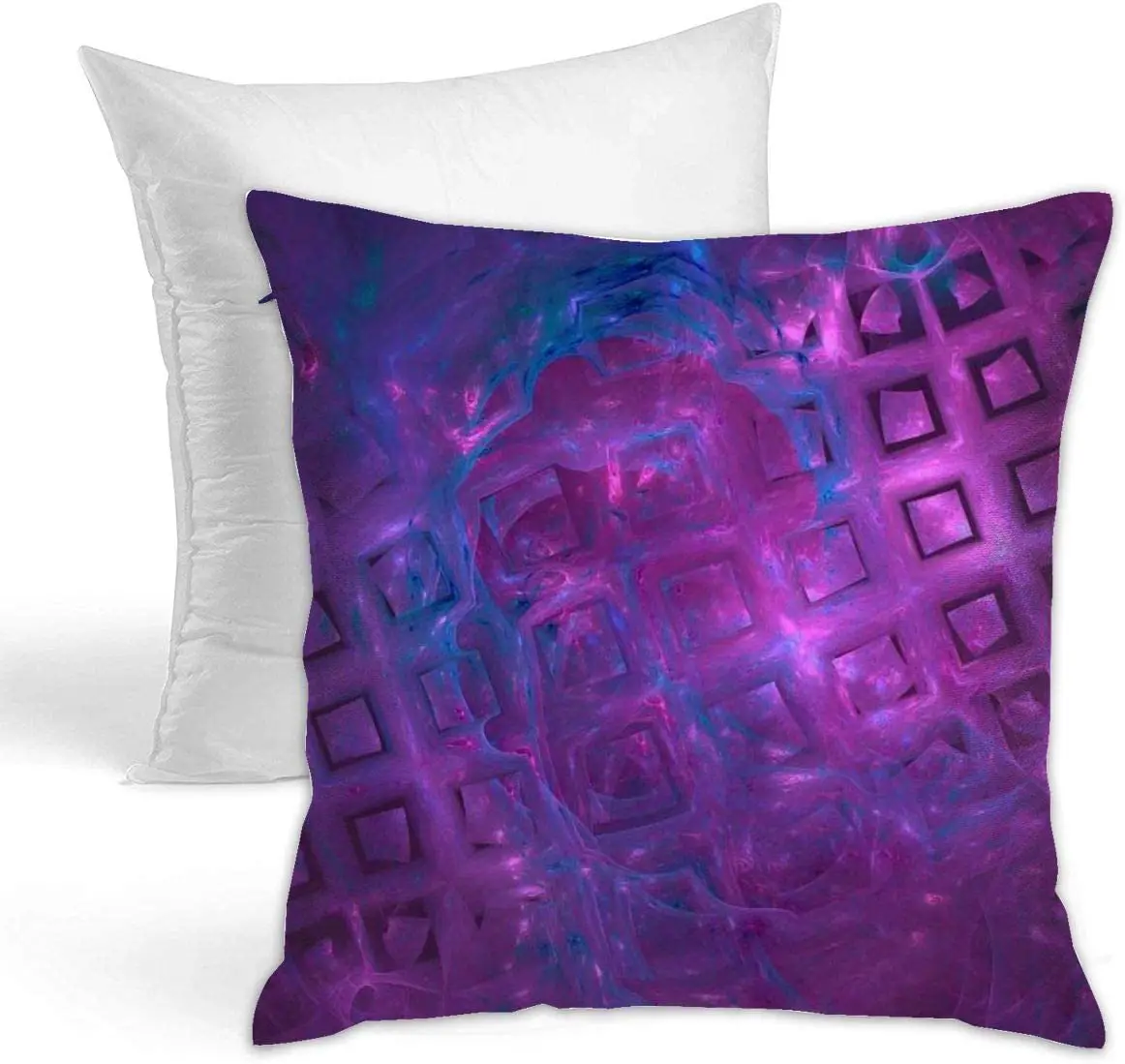 Amazon.com: Gvrtgtrr49 Fractal Purple Shapes TextureHold Pillow Throw ...