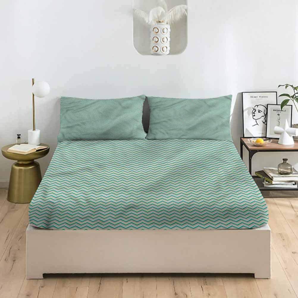 Amazon.com: LCGGDB Chevron Twin XL Size Bed Fitted Sheet ...