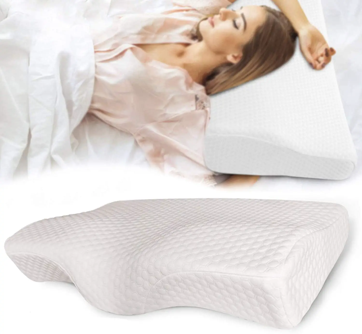 Amazon.com: Memory Foam Contour Pillow, Soft Supportive Memory Foam ...