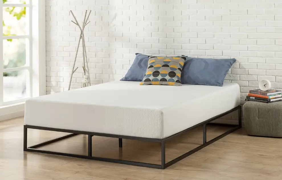 An inexpensive platform bed frame you can use with or ...