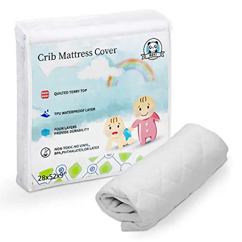 Baby Safe Crib Mattress Protector 100% Waterproof Toddler Protective ...