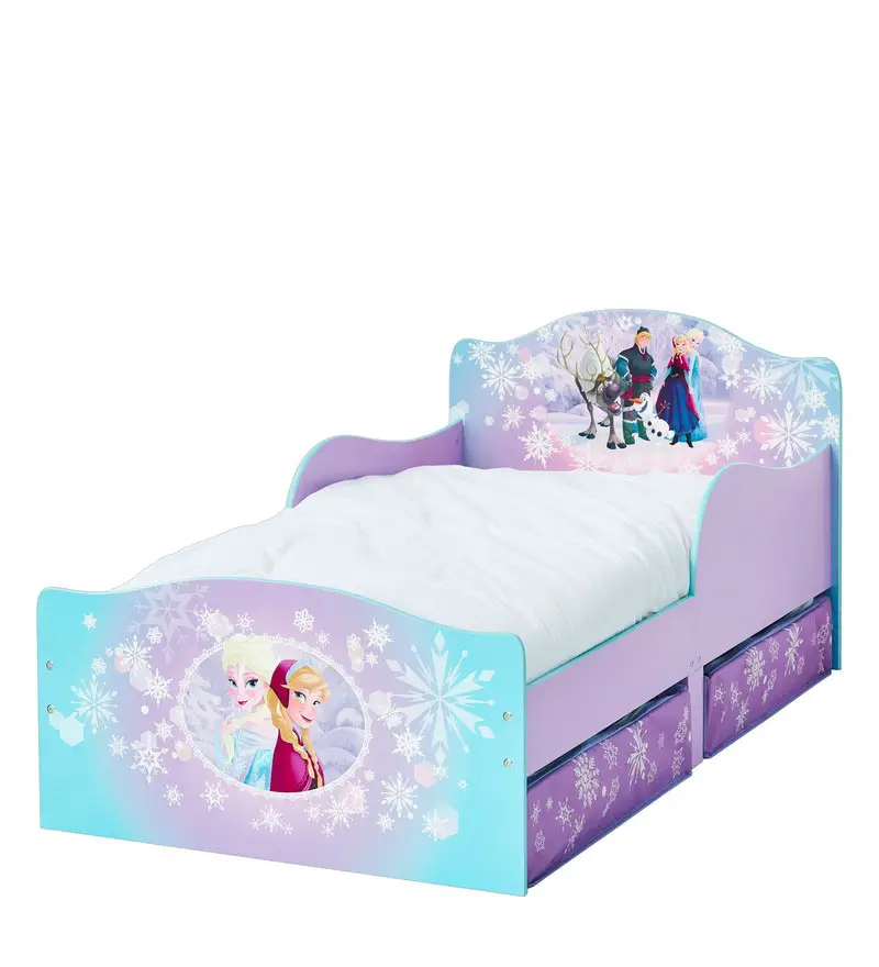 Buy Disney Frozen Toddler Bed with Storage Drawers by Cot &  Candy ...