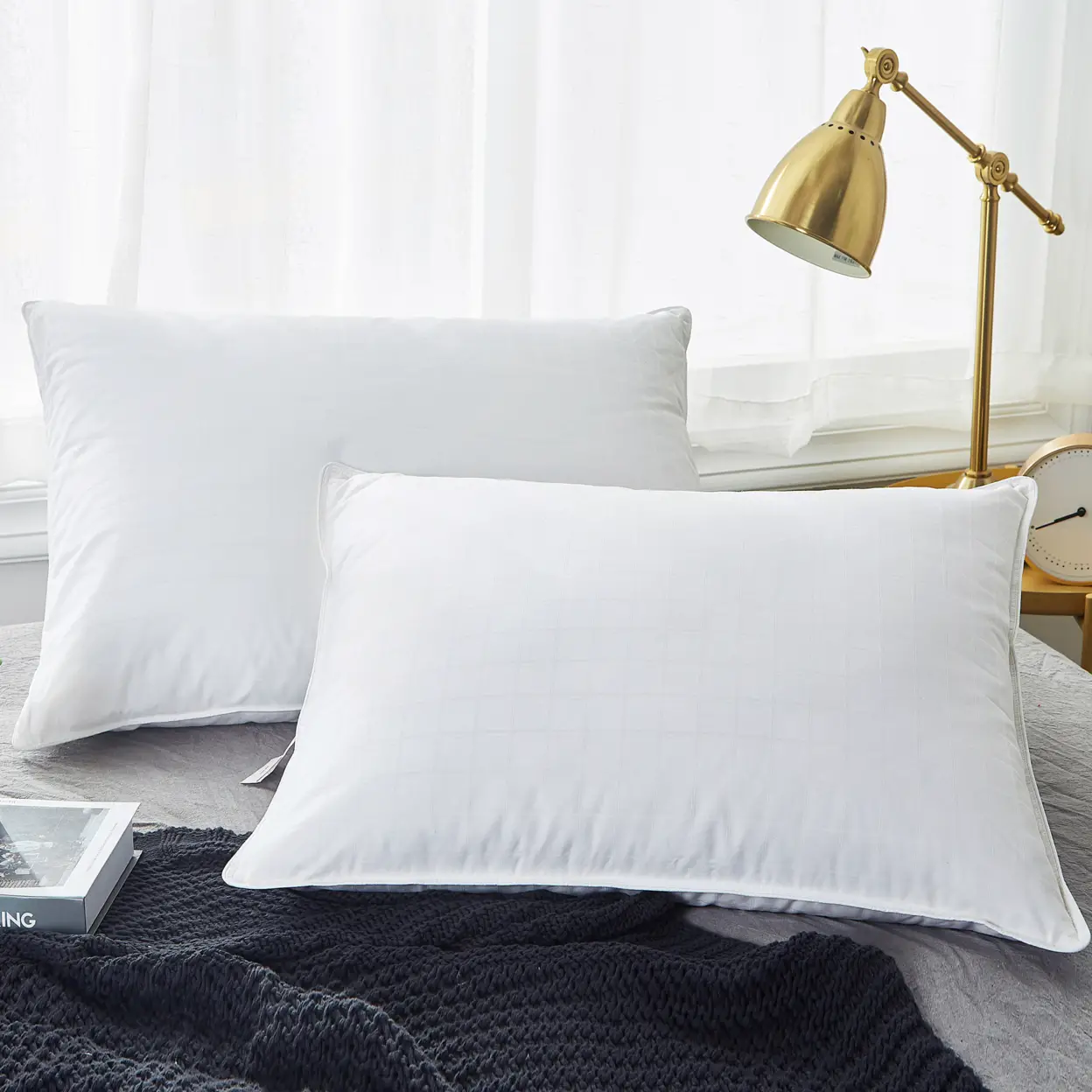 Buy Puredown® Premium White Goose Down Pillow for Sleeping, Pillow