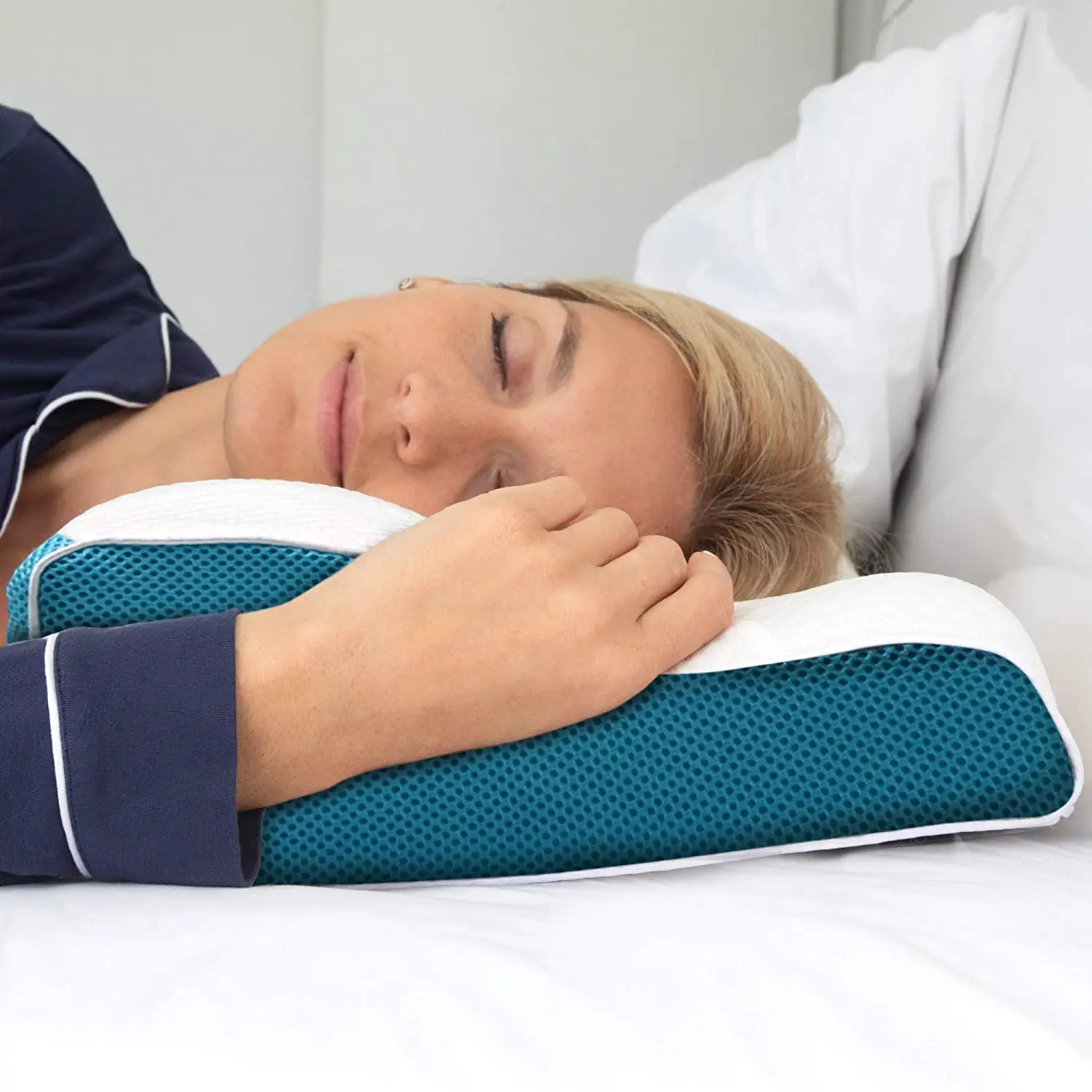 Contoured Orthopedic Memory Foam Pillow for Neck and Shoulder Pain Support