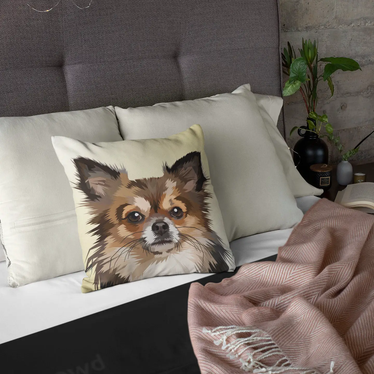 Cute Dog Face Pillow