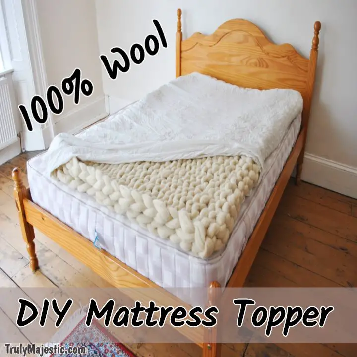 DIY Wool Mattress Topper, Easy, No Sew