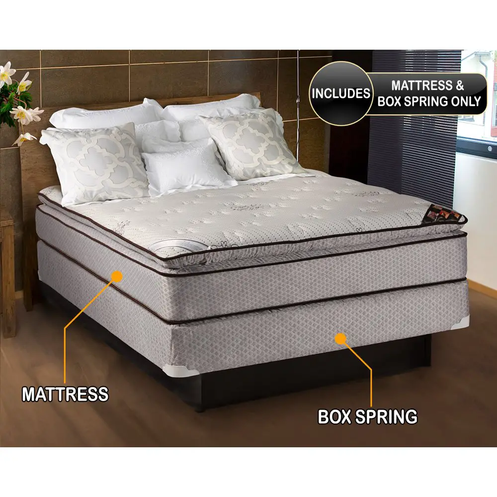 Dream Solutions USA Spinal Comfort 12 Inch Pillow Top Queen Mattress ...