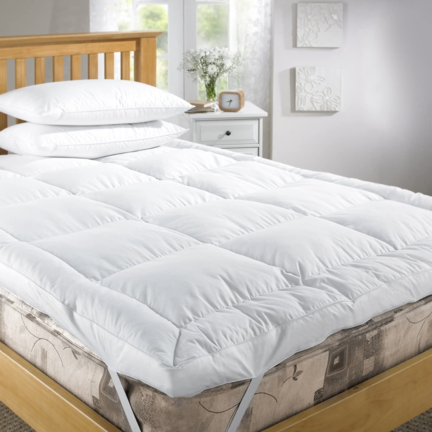 EXTRA DEEP 5"  (12.5 cm) Goose Feather and 15% Down Mattress Topper ...