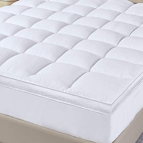 Extra Thick Mattress Topper (Queen), Soft Bed Topper for ...