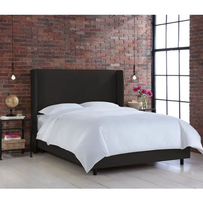 Godfrey Solid Wood Upholstered Panel Bed