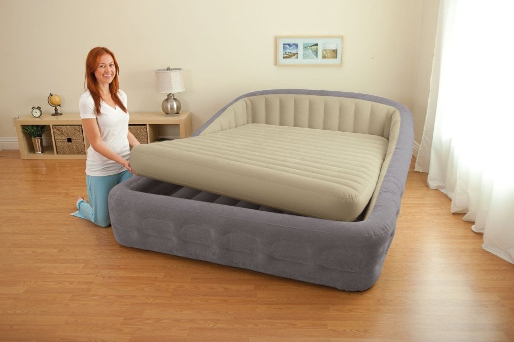 intex 67972 king size inflatable bed with electric air ...