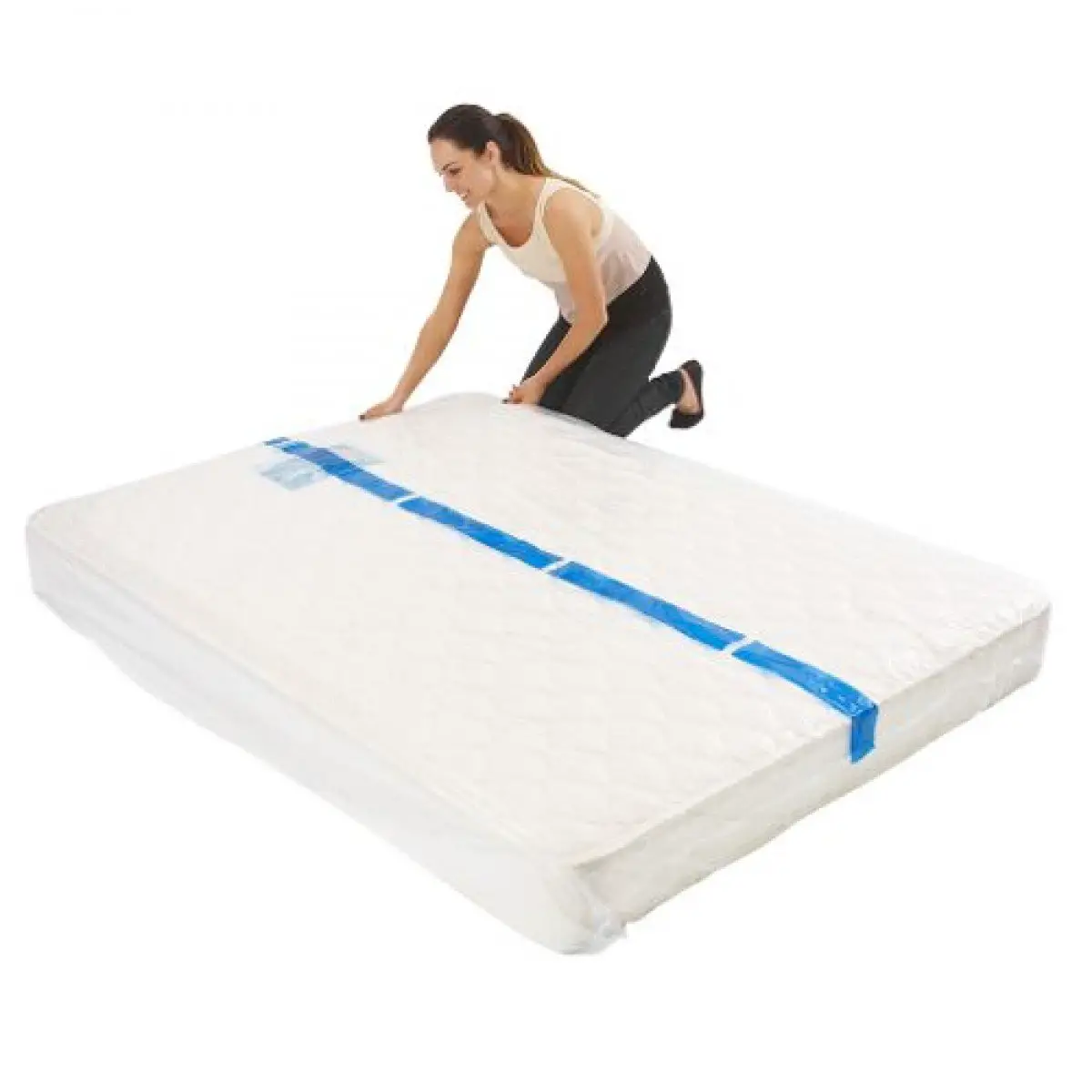 King Size Bed Mattress Protect Plastic Cover Moving &  Storage Bag ...