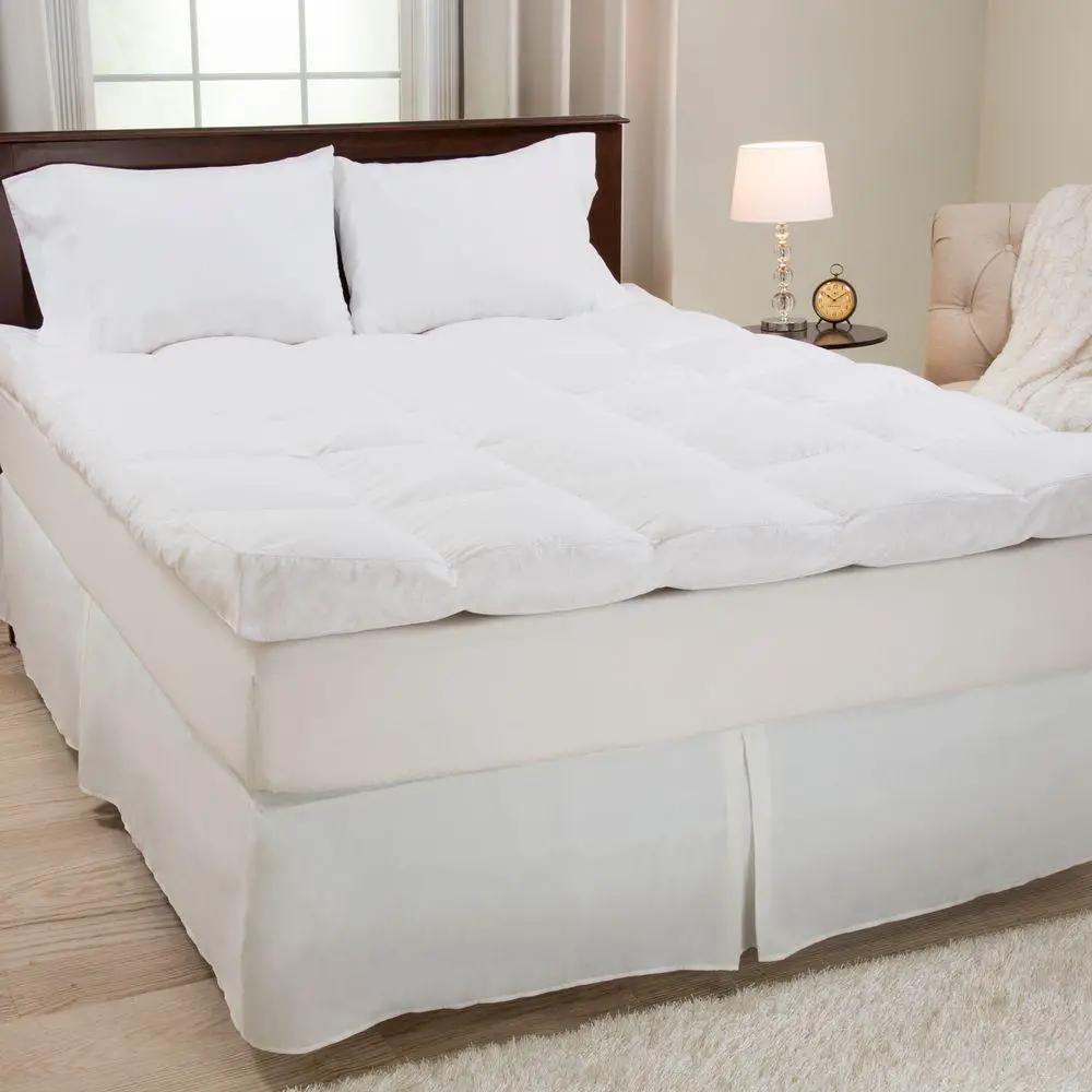 Lavish Home Full Size 4 in. H Down and Duck Feather Mattress Topper
