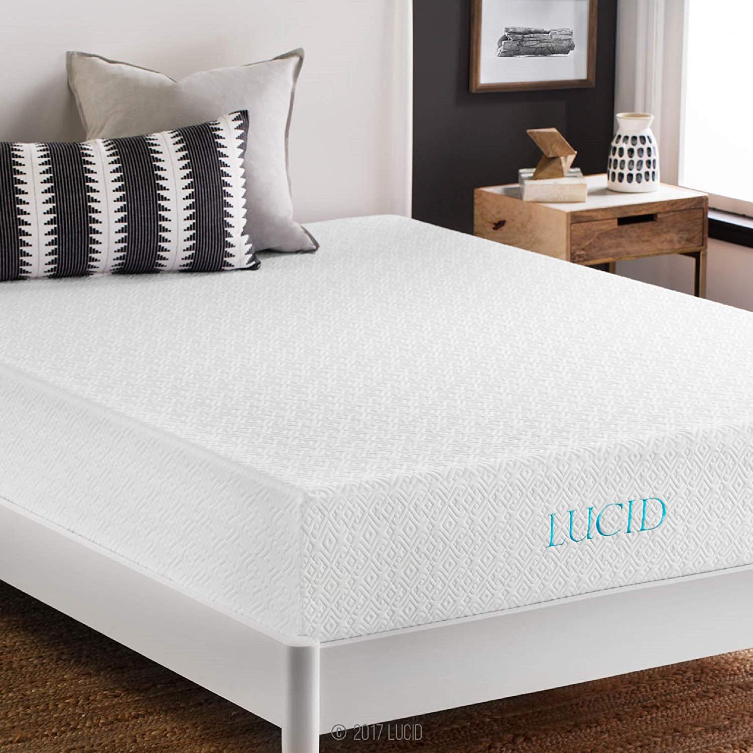 LUCID 10 Inch Gel Infused Memory Foam Mattress  Medium ...