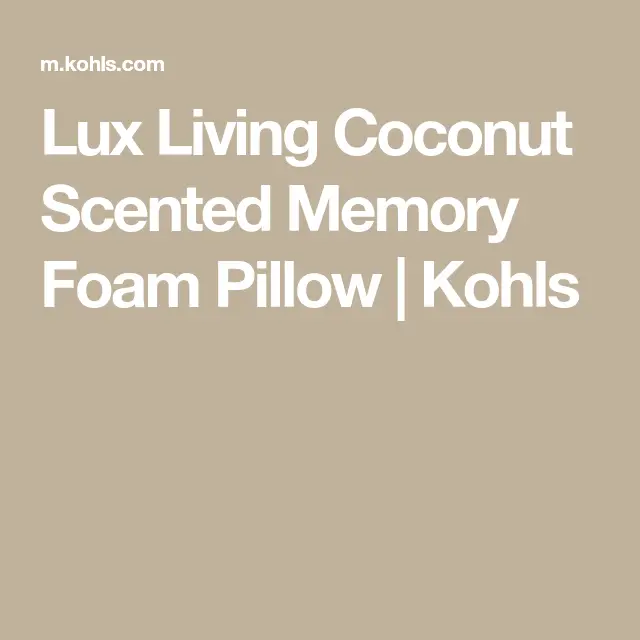 Lux Living Coconut Scented Memory Foam Pillow