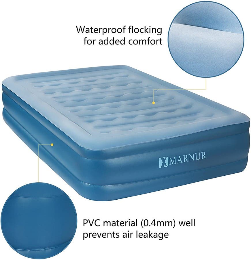 MARNUR Double Air Bed, Inflatable Mattress Built