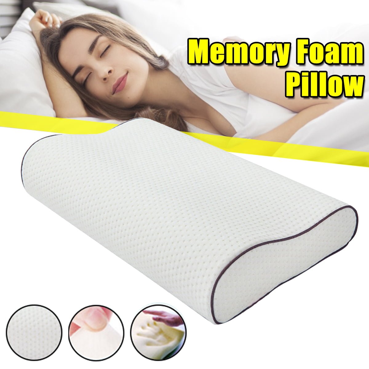 Memory Foam Pillow, Cervical Support Pillow for Side Sleepers ...