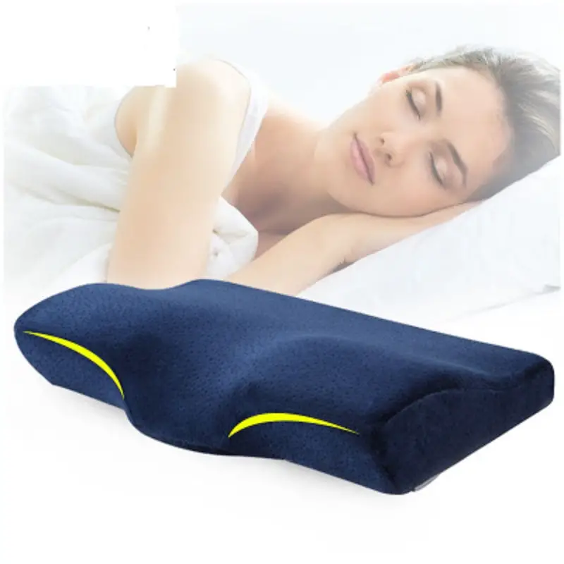 Memory Foam Pillow Contour Bamboo Neck for Sleeping Support Back ...