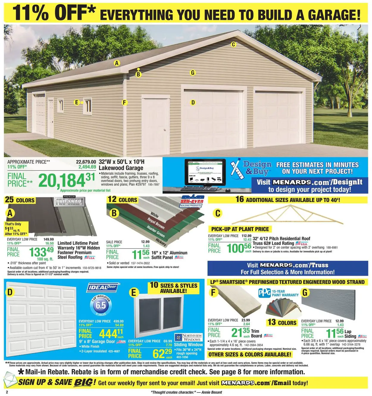 Menards Current weekly ad 10/20
