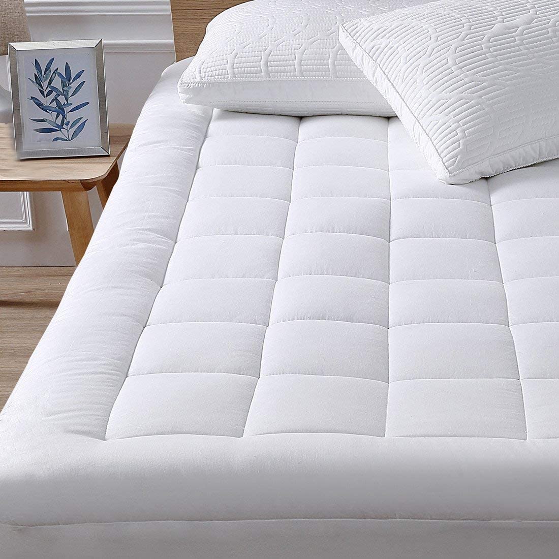 oaskys King Mattress Pad Cover Cooling Mattress Topper Cotton Top ...