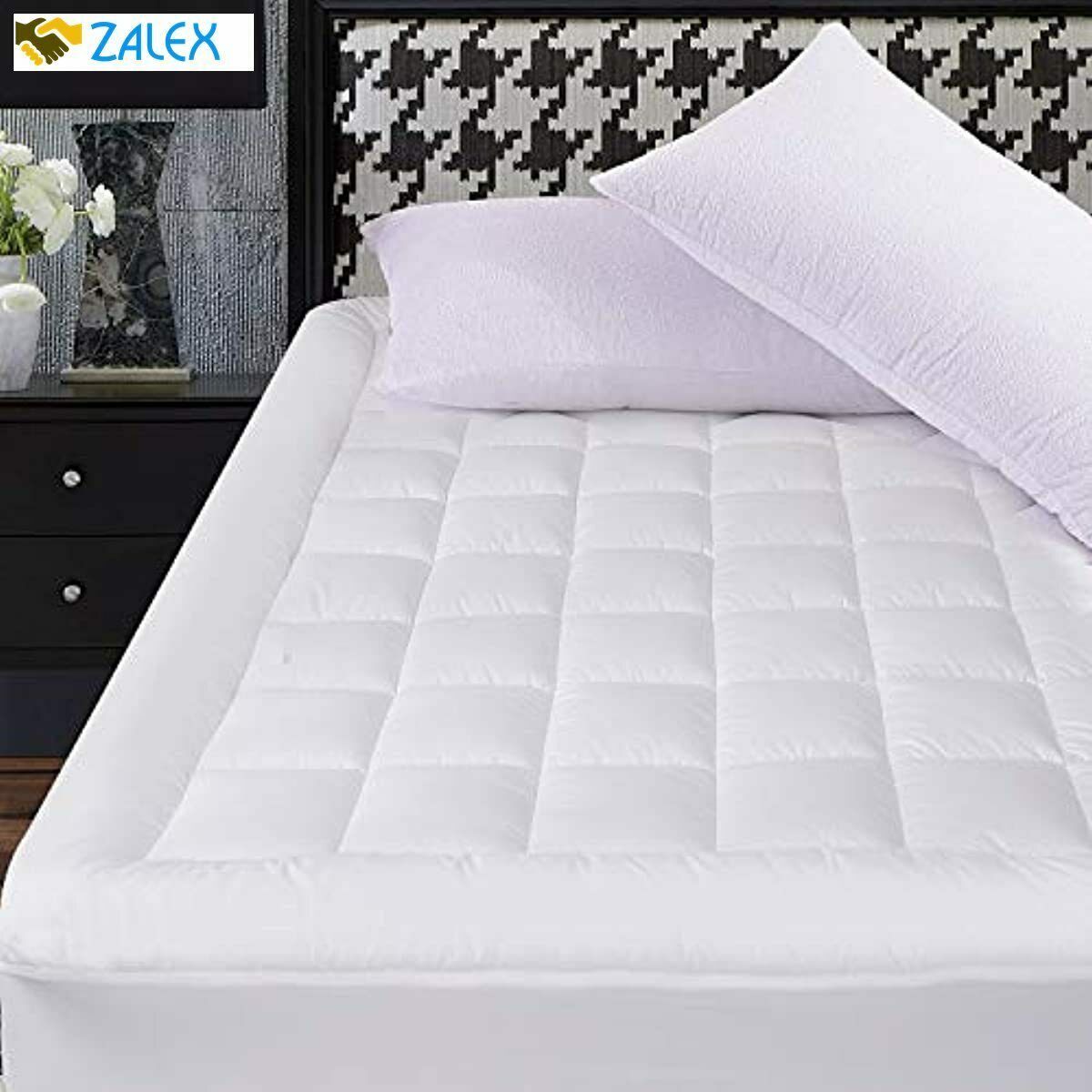 OBOEY Queen Size Mattress Pad Cover Cotton Breathable Top ...