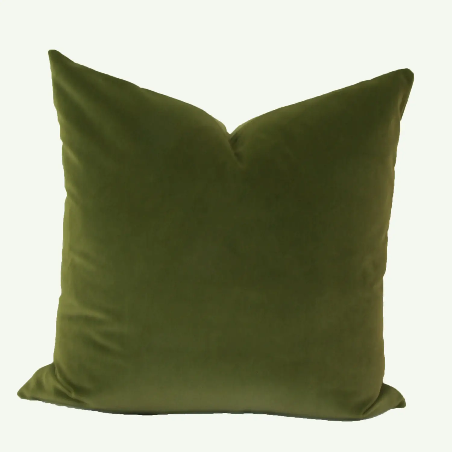 Olive green velvet throw pillow cover Green velvet pillow