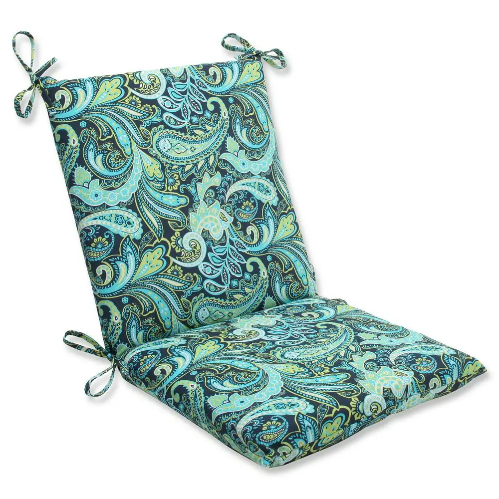 Pillow Perfect 18"  x 36.5"  Paisley Outdoor Patio Chair Cushion