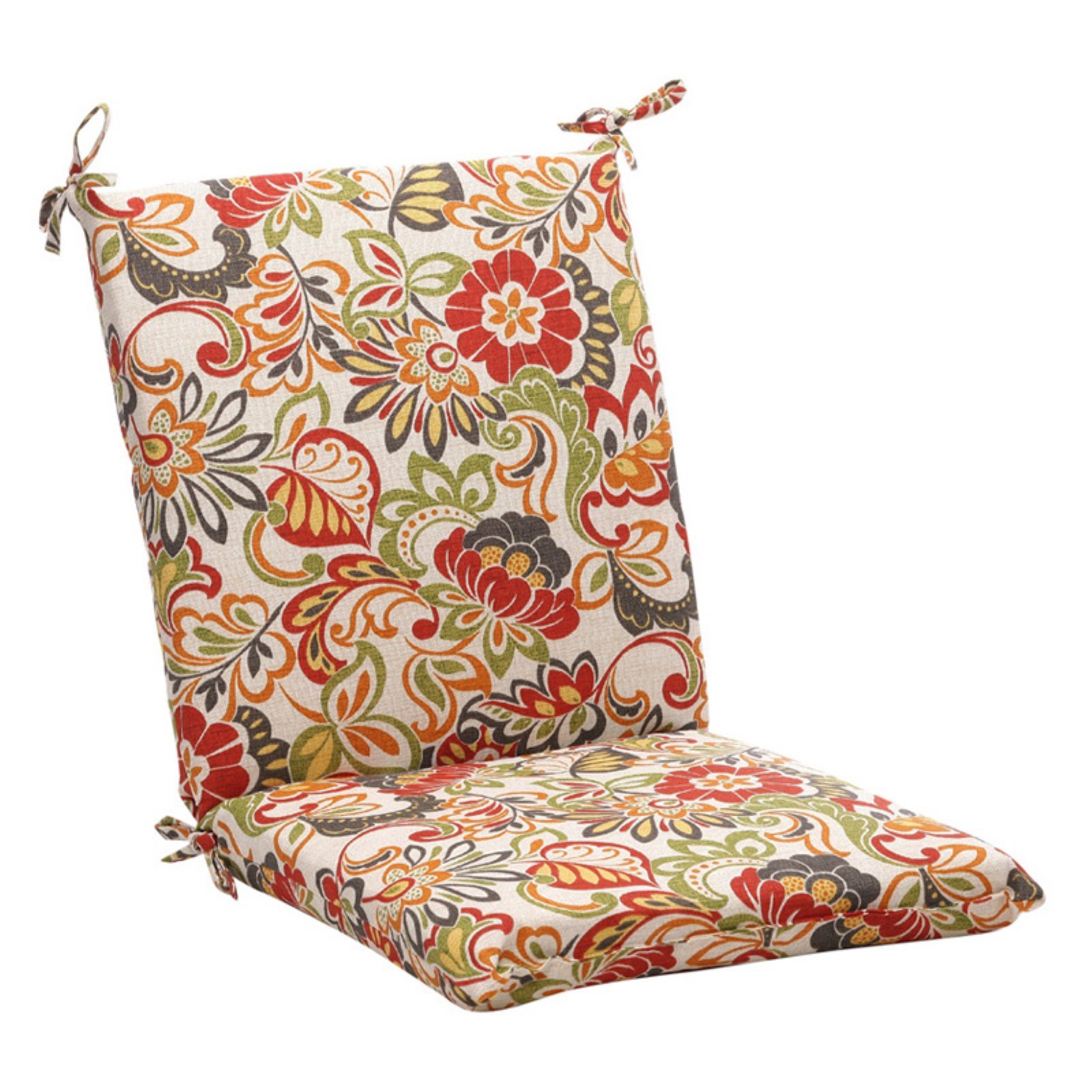 Pillow Perfect Outdoor Floral Chair Cushion