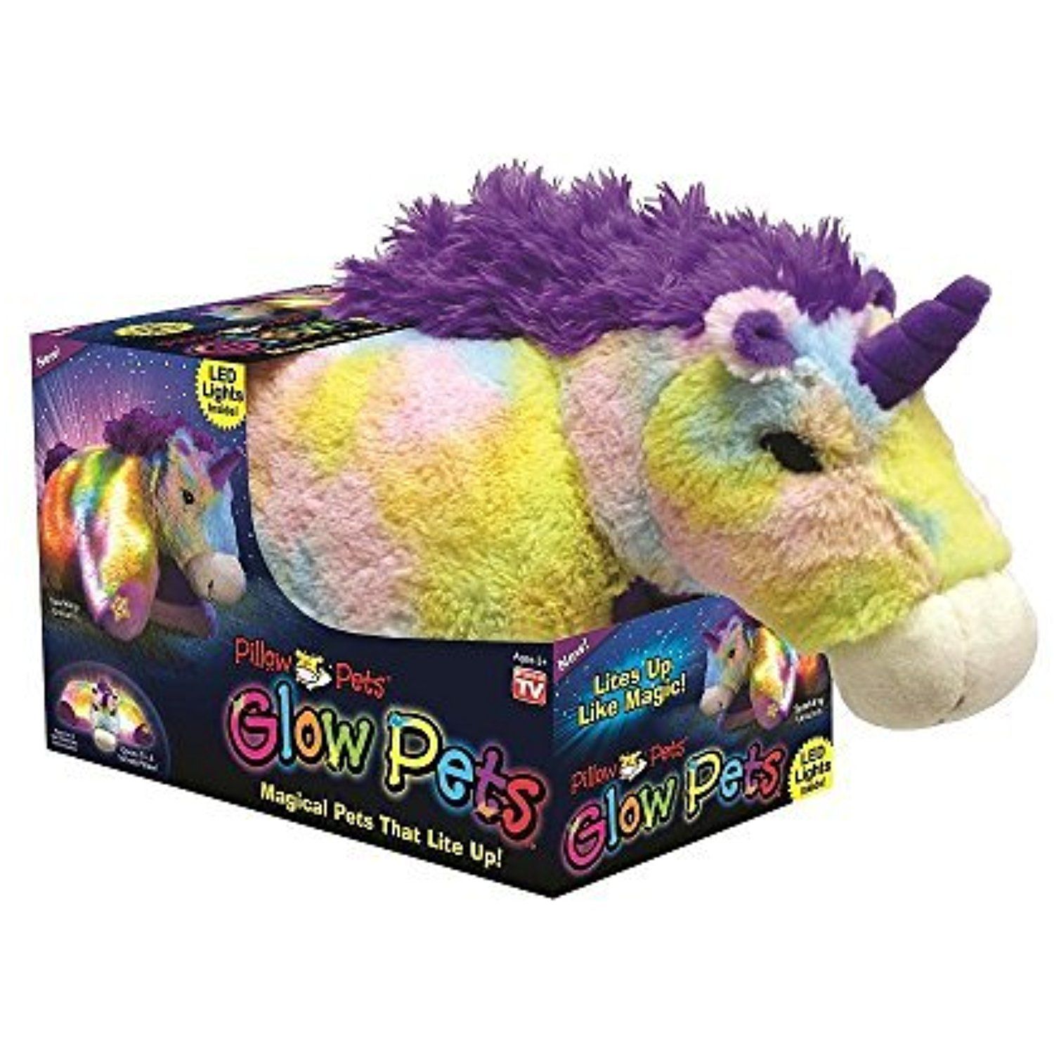 Pillow PetsÂ® Glow Pets Rainbow Unicorn 16"  *** Check out the image by ...