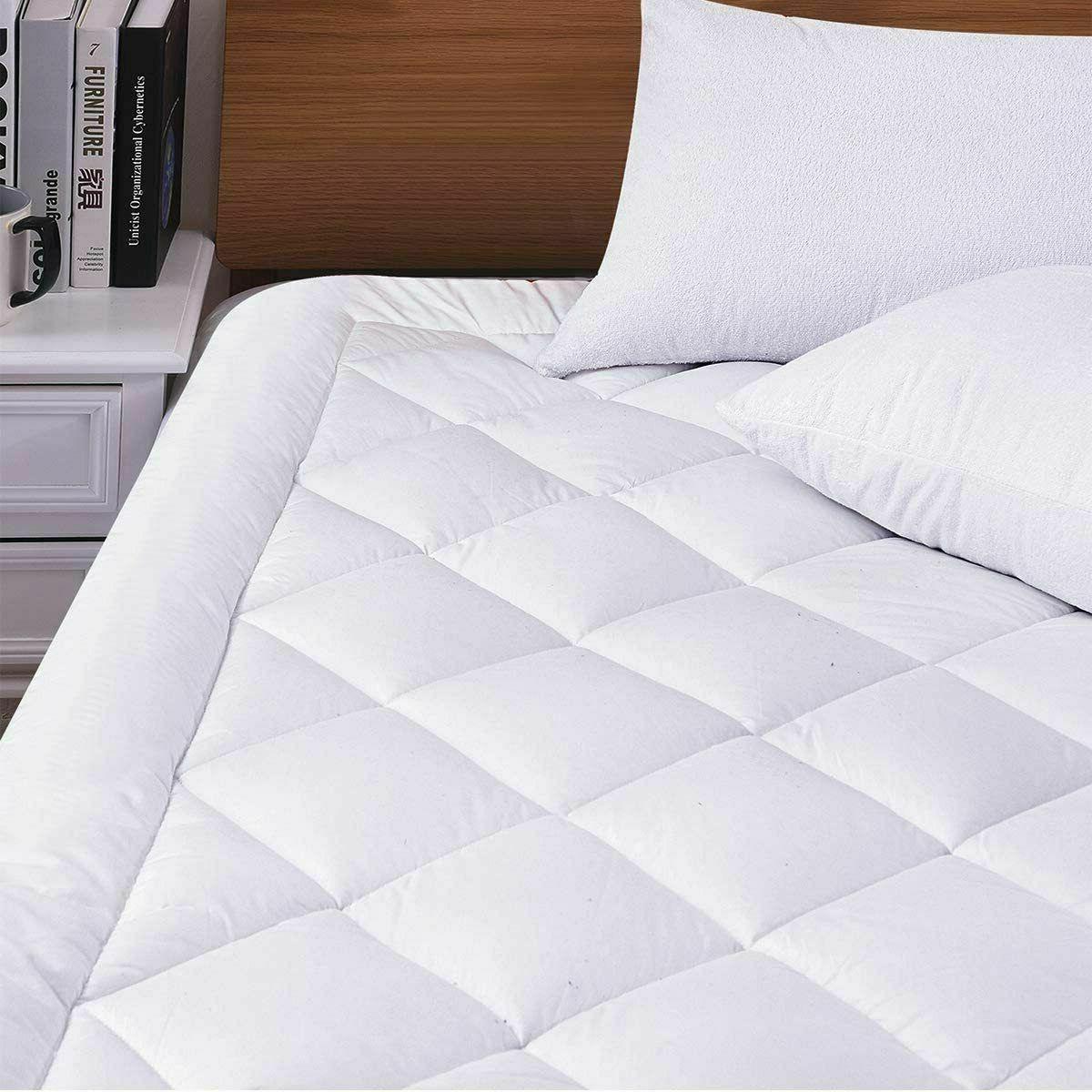 Pillow Top King Size Mattress Topper Hypoallergenic Cooling