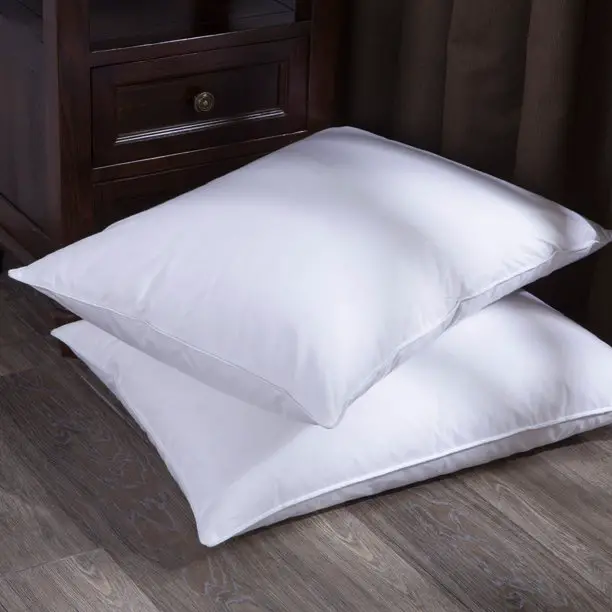 Puredown White Goose Down and Feather Bed Pillow, Set of 2, Queen Size ...