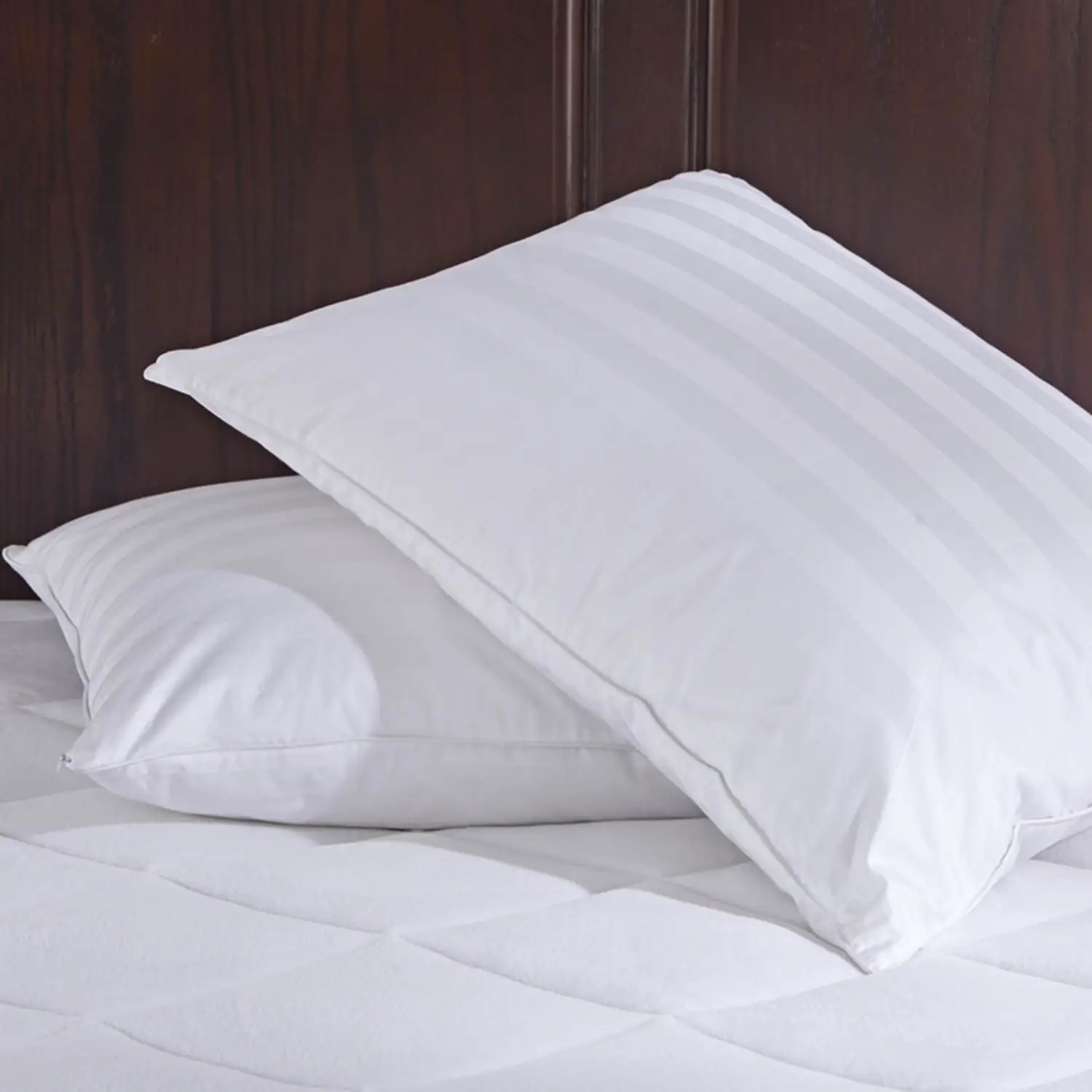 Puredown White Goose Down Pillow with 2 free pillow protectors ...