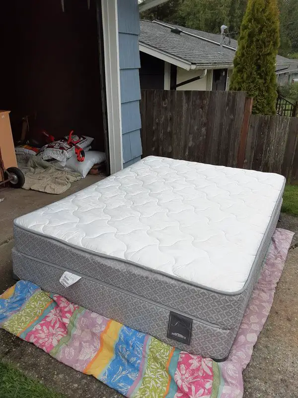 Queen size mattress and box spring only delivery is available firm on ...