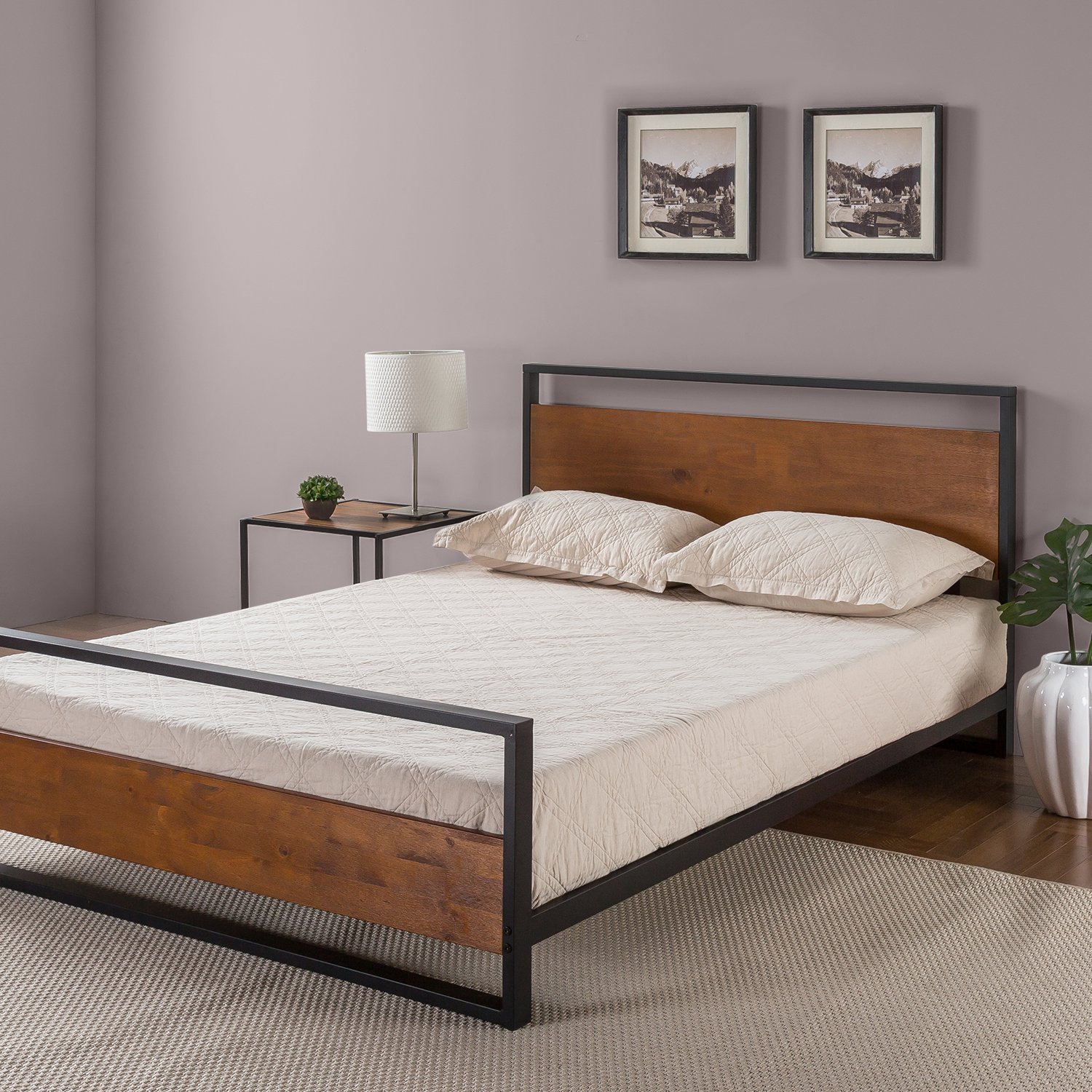 [Review] Zinus Ironline Metal and Wood Platform Bed ...