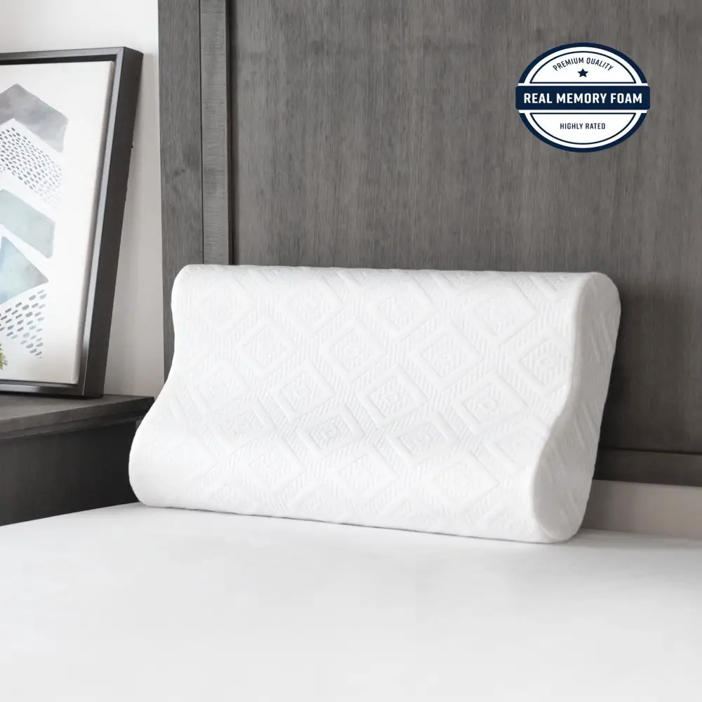 SensorPEDIC Contour Memory Foam Pillow for Side and Back Sleepers ...