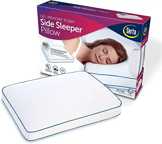 Serta Gel Memory Foam Side Sleeper Pillow: Amazon.co.uk: Kitchen &  Home