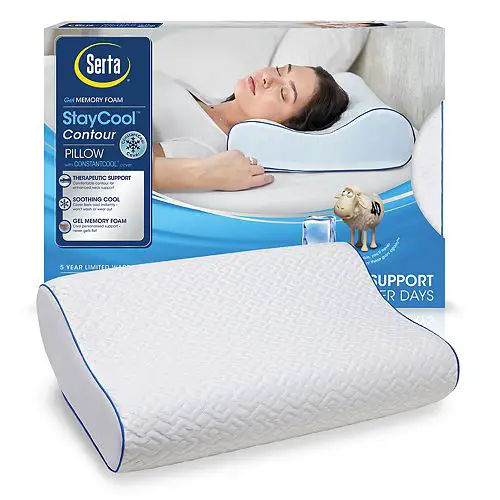 Serta Stay Cool Gel Memory Foam Contour Pillow