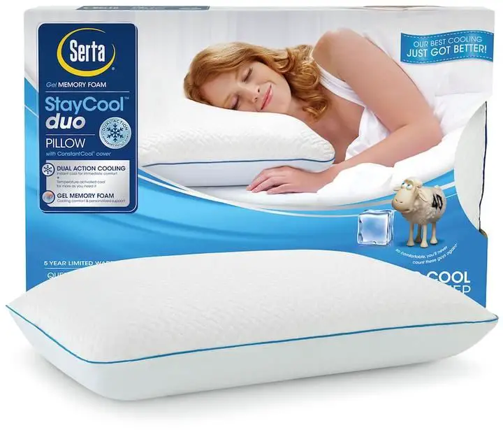 Serta® StayCool Gel Memory Foam Pillow