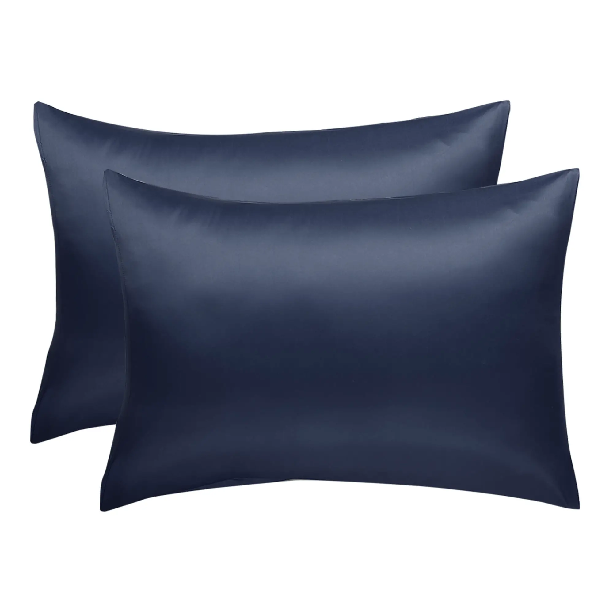 Set of 2 Luxury Satin Pillowcase Cool Silky Standard Size Pillow Case ...