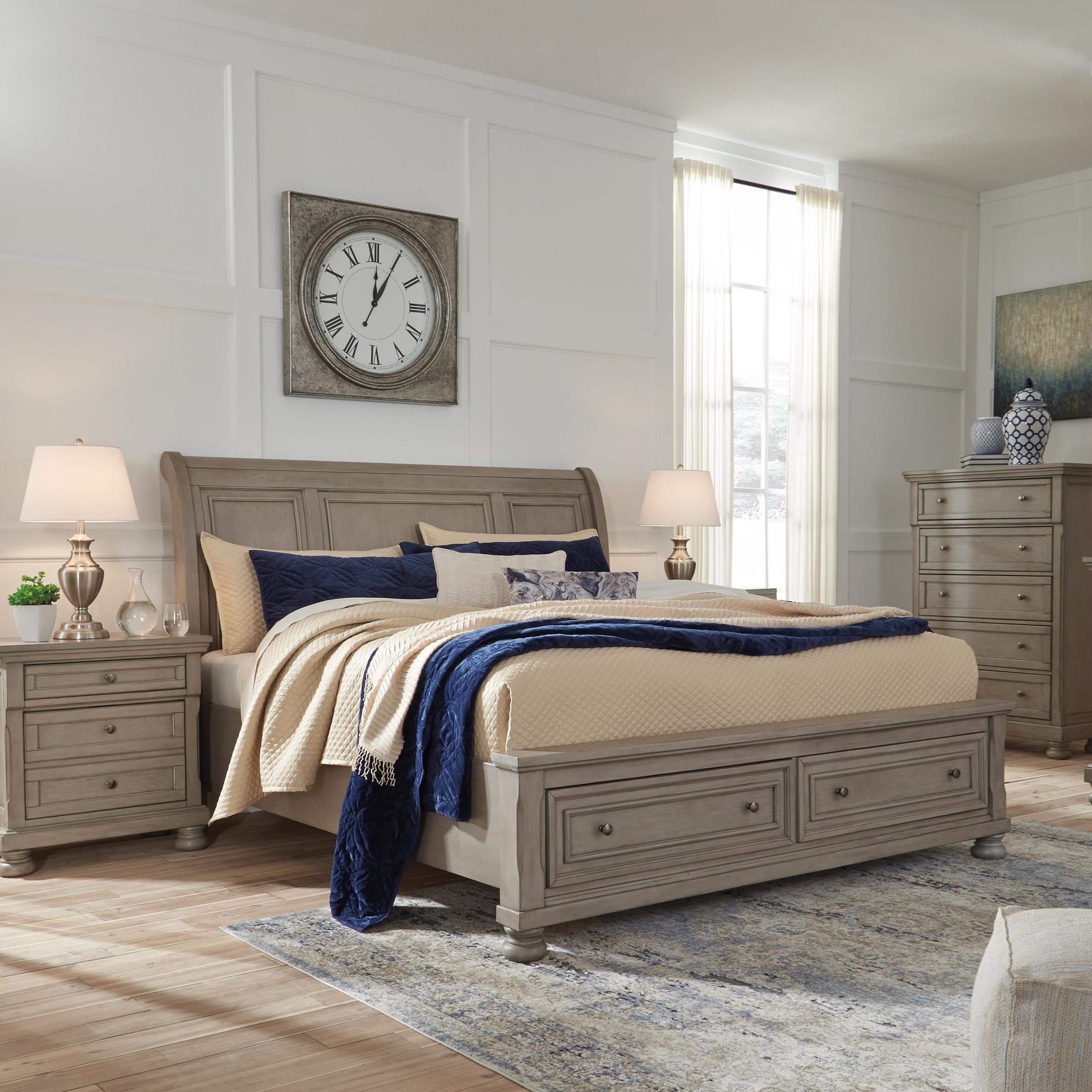 Signature Design by Ashley Lettner Casual Queen Sleigh Bed with ...