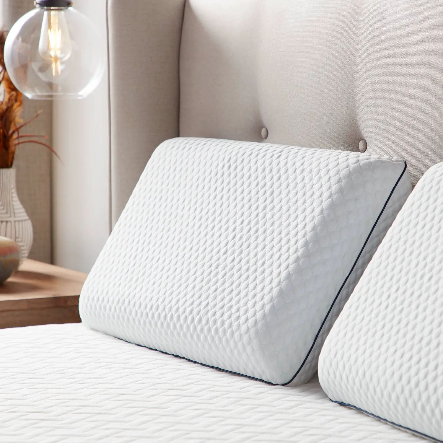 Standard King Queen Size Memory Foam Pillows Gel Comfort Soft Removable ...