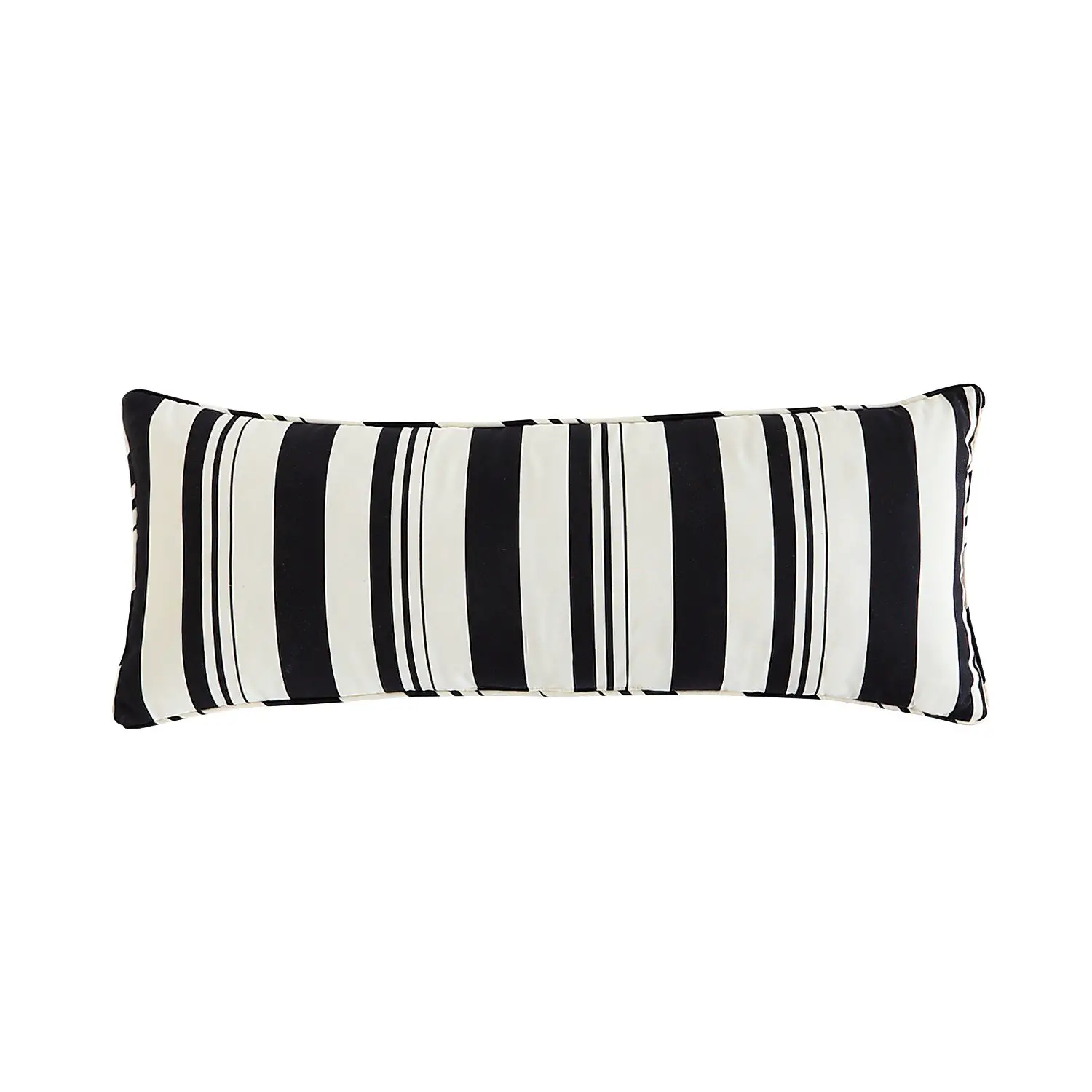 Striped Black &  White Lumbar Pillow