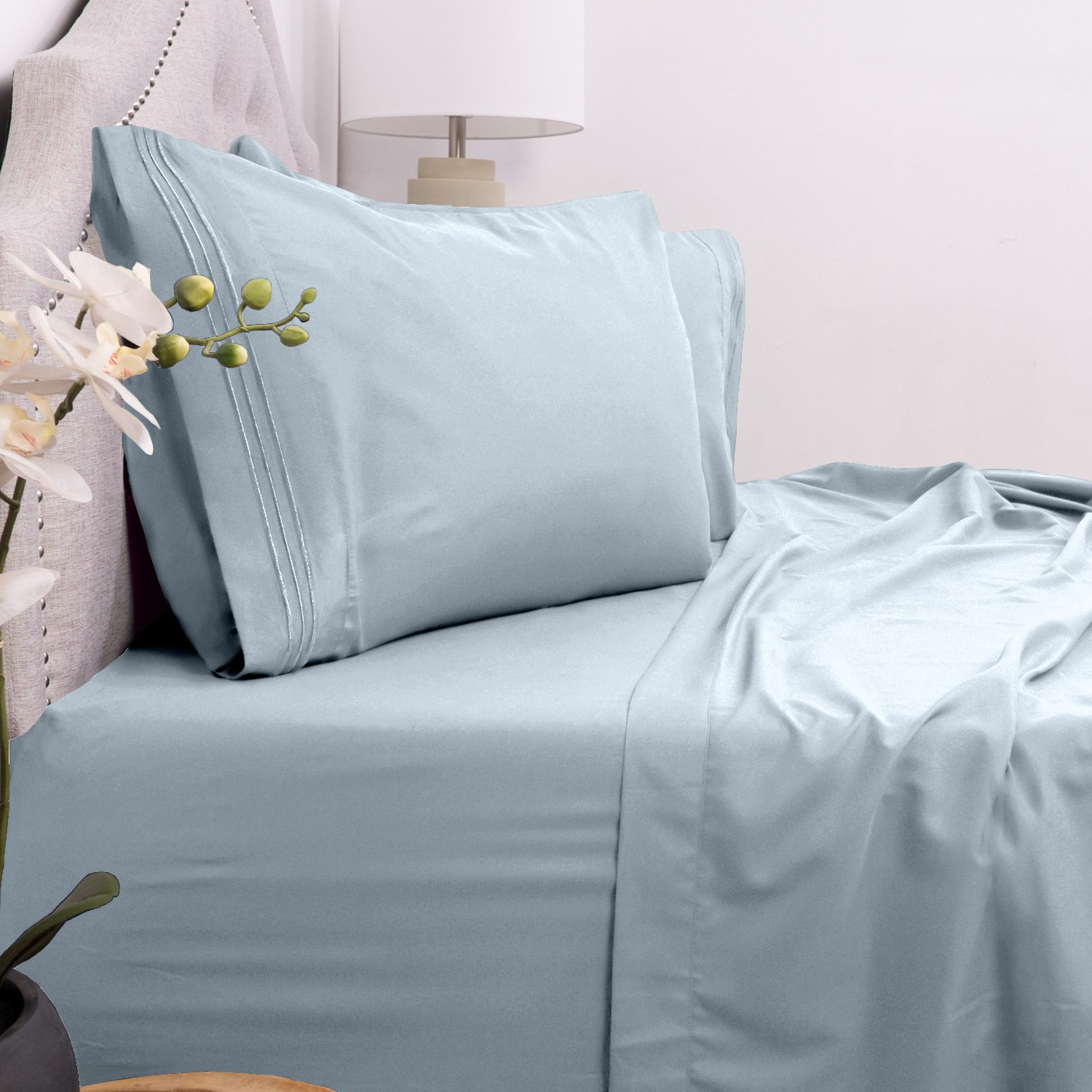 Sweet Home Colletion 1800 Thread Count 4 Piece Deep Pocket ...