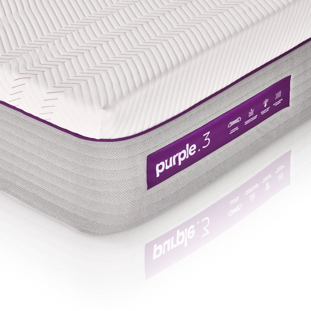The New Purple Mattress, with Soft 3"  Smart Comfort Grid Pad and ...