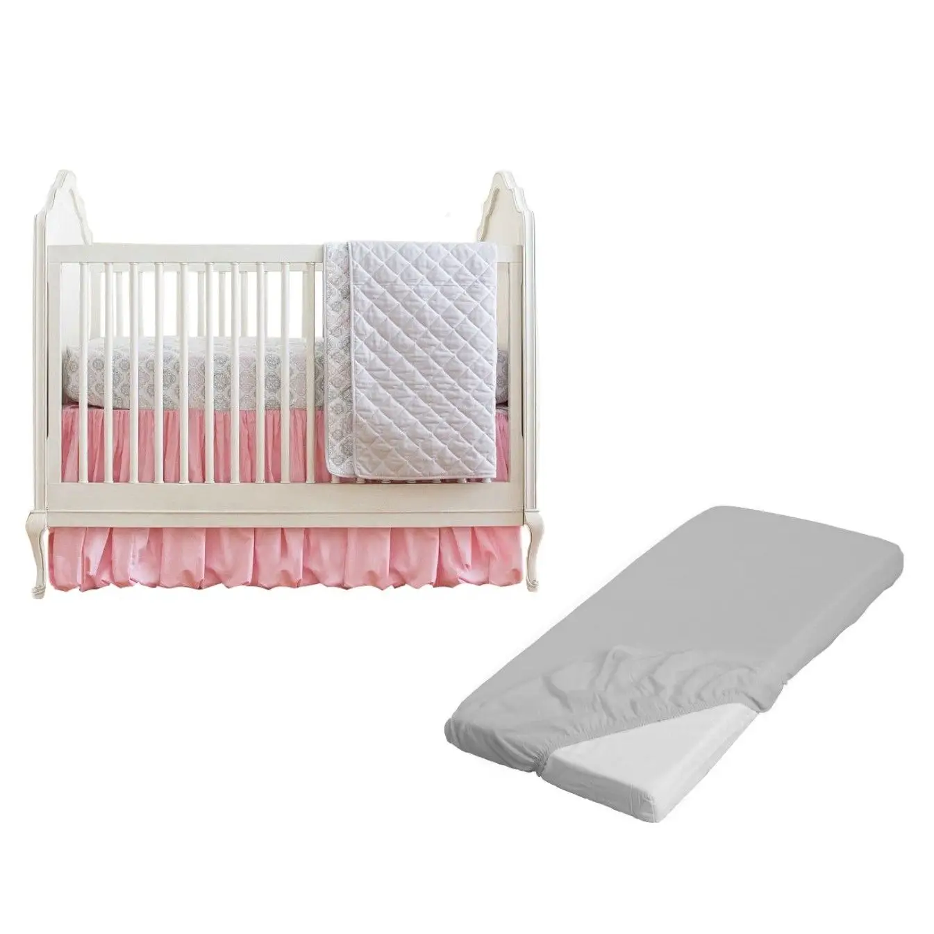 The unique, high quality crib skirt adjusts as you lower the crib ...