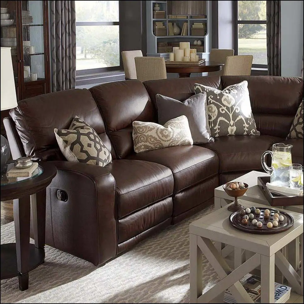 Throw Pillows for Dark Brown Leather Couch # ...